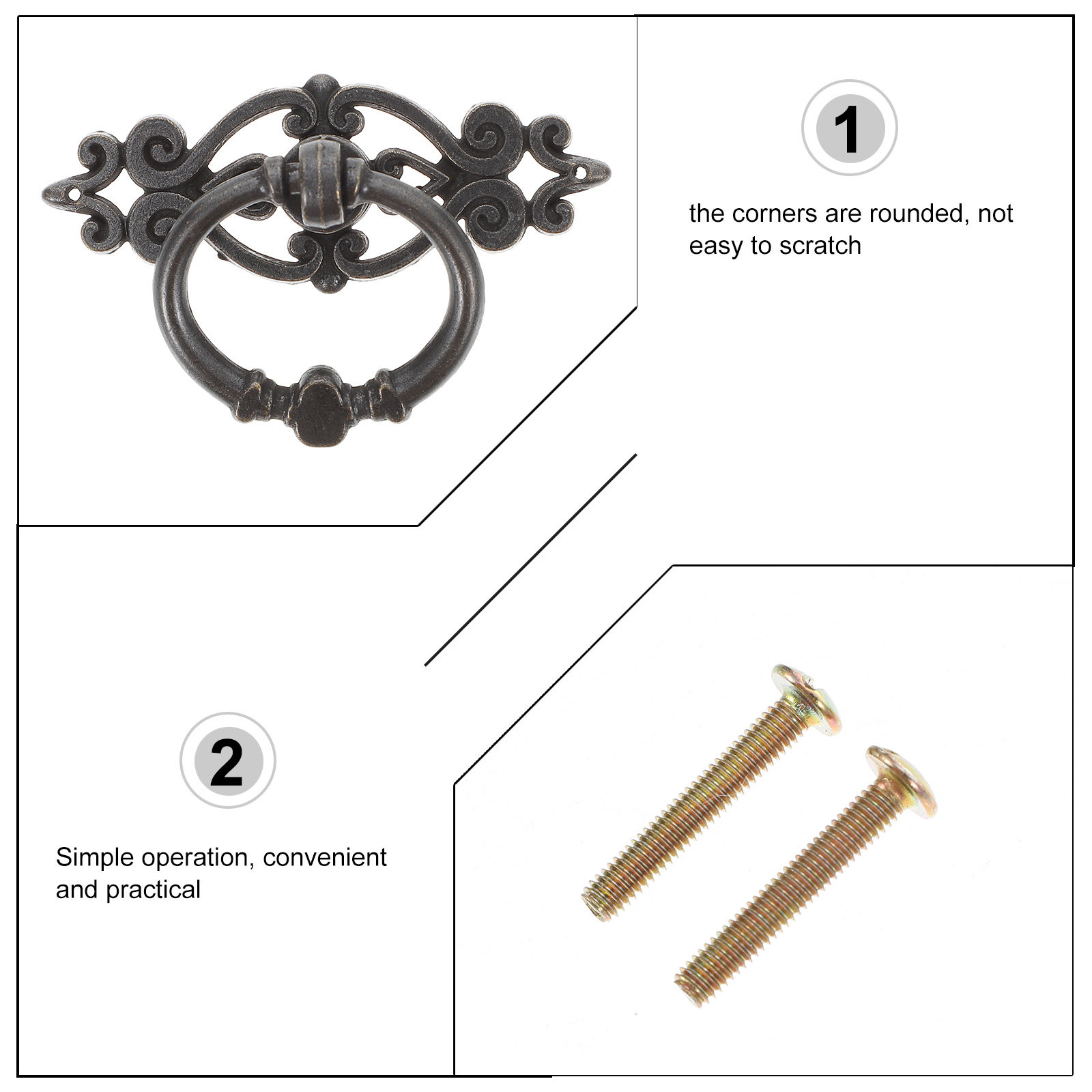 6Pcs Wardrobe Door Pulls Retro - đánh giá và giá Furniture Hardware Drop Pulls